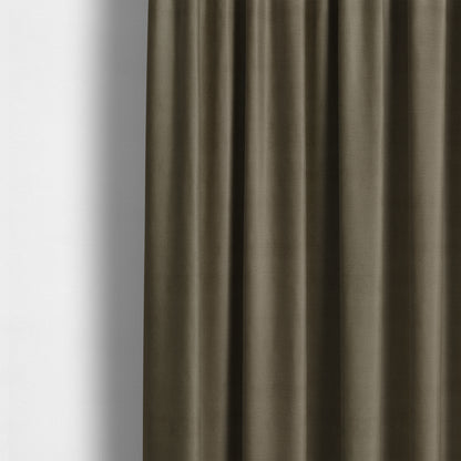 Wazah Plain Velvet Water Repellent Treated Material Light Brown Colour Upholstery Fabric CTR-1690 - Made To Measure Curtains