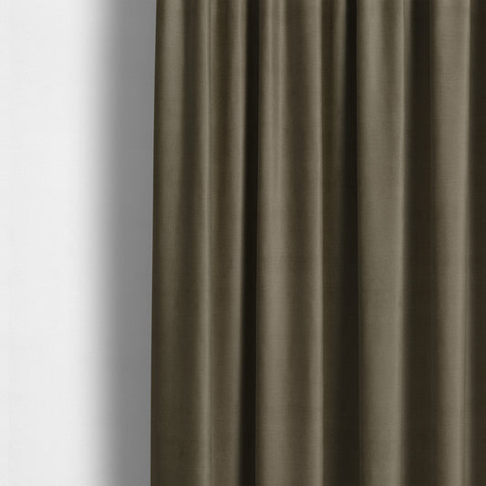 Wazah Plain Velvet Water Repellent Treated Material Light Brown Colour Upholstery Fabric CTR-1690 - Made To Measure Curtains