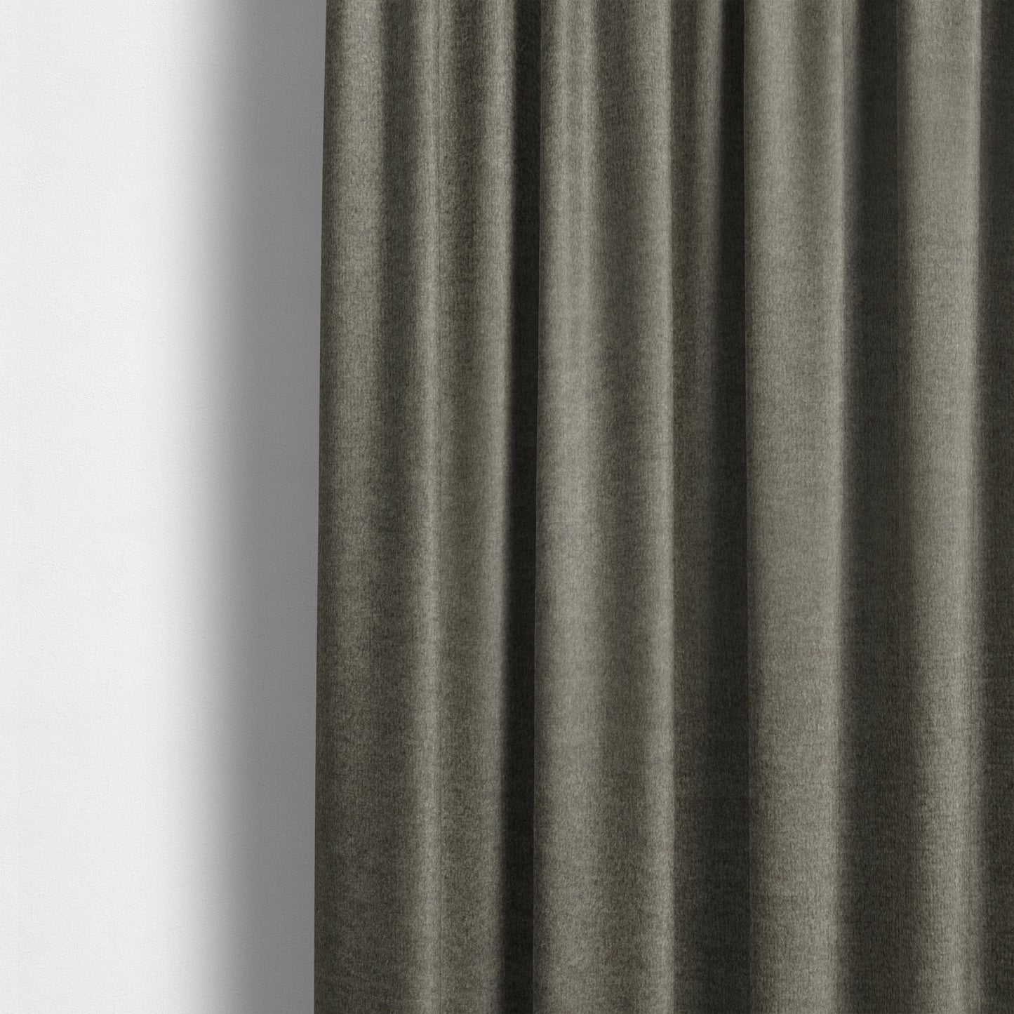 Wazah Plain Velvet Water Repellent Treated Material Brown Colour Upholstery Fabric CTR-1691 - Made To Measure Curtains