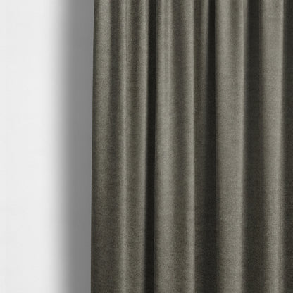 Wazah Plain Velvet Water Repellent Treated Material Brown Colour Upholstery Fabric CTR-1691 - Made To Measure Curtains