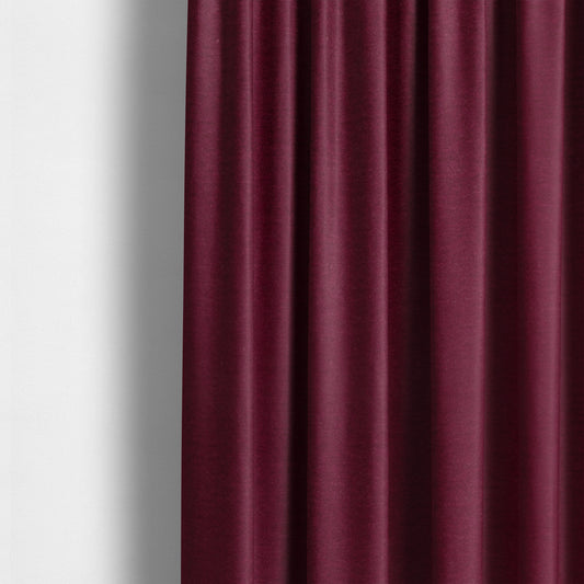 Wazah Plain Velvet Water Repellent Treated Material Red Colour Upholstery Fabric CTR-1693 - Made To Measure Curtains