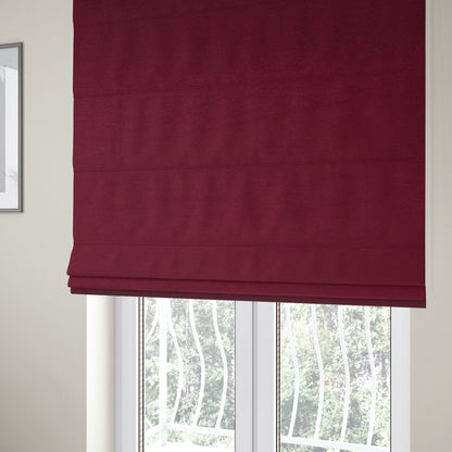 Wazah Plain Velvet Water Repellent Treated Material Red Colour Upholstery Fabric CTR-1693 - Roman Blinds