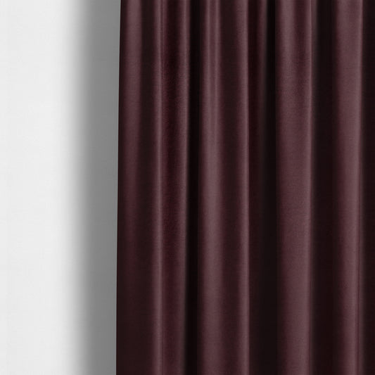 Wazah Plain Velvet Water Repellent Treated Material Purple Colour Upholstery Fabric CTR-1694 - Made To Measure Curtains