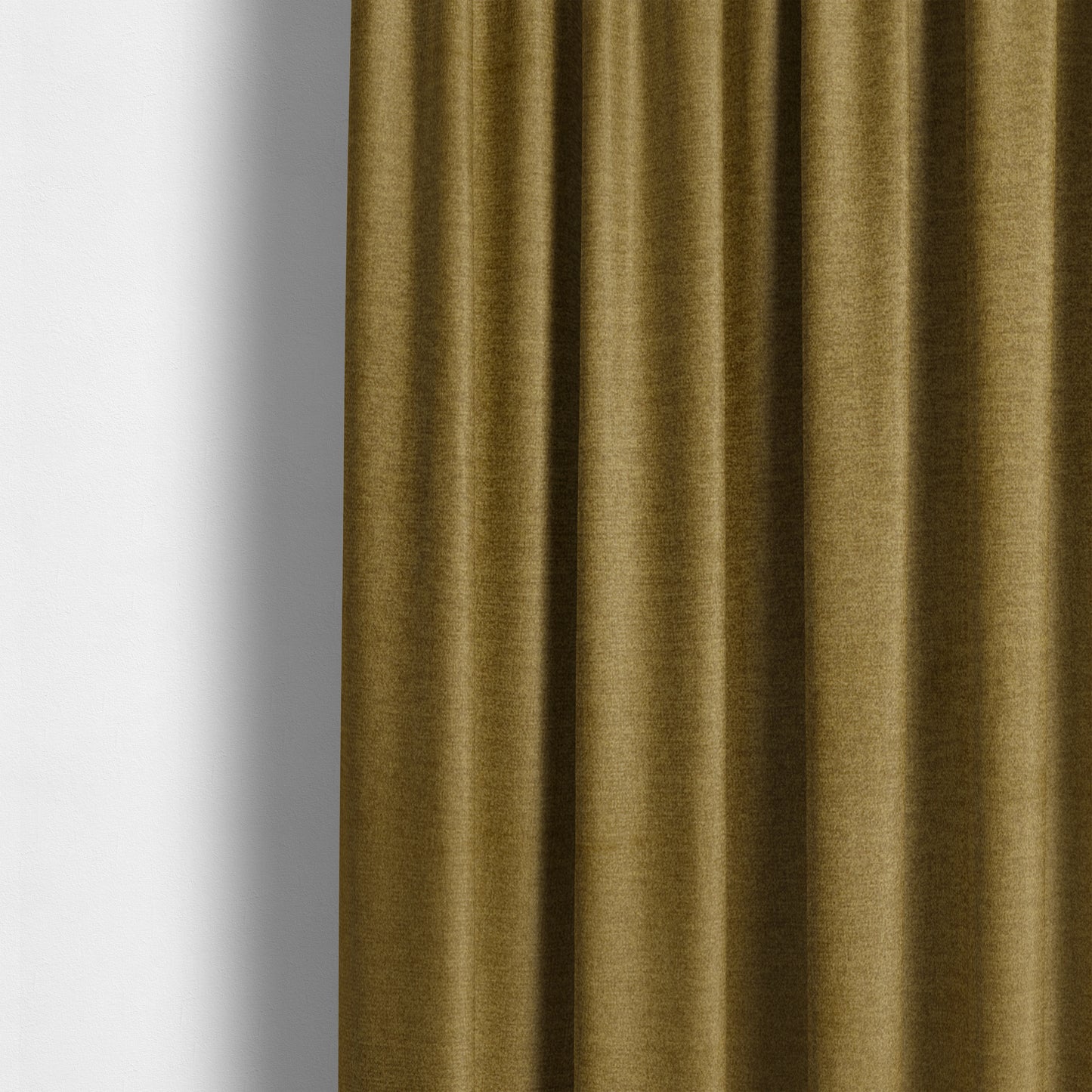 Wazah Plain Velvet Water Repellent Treated Material Yellow Colour Upholstery Fabric CTR-1695 - Made To Measure Curtains