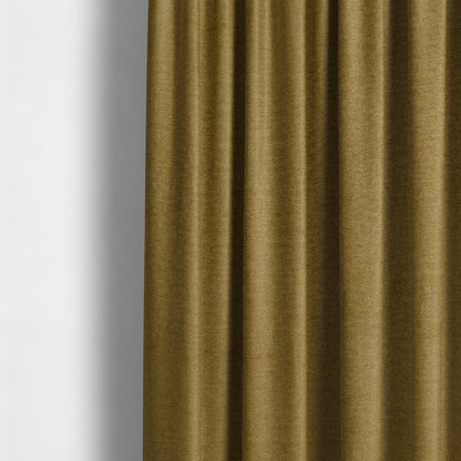 Wazah Plain Velvet Water Repellent Treated Material Yellow Colour Upholstery Fabric CTR-1695 - Made To Measure Curtains