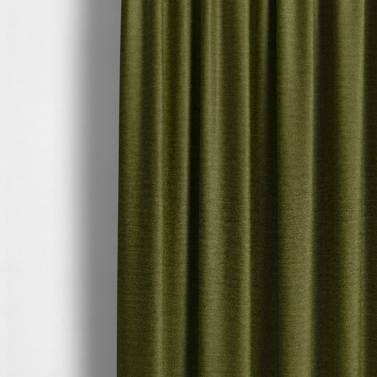 Wazah Plain Velvet Water Repellent Treated Material Green Colour Upholstery Fabric CTR-1696 - Made To Measure Curtains