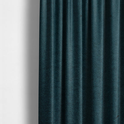 Wazah Plain Velvet Water Repellent Treated Material Denim Blue Colour Upholstery Fabric CTR-1700 - Made To Measure Curtains