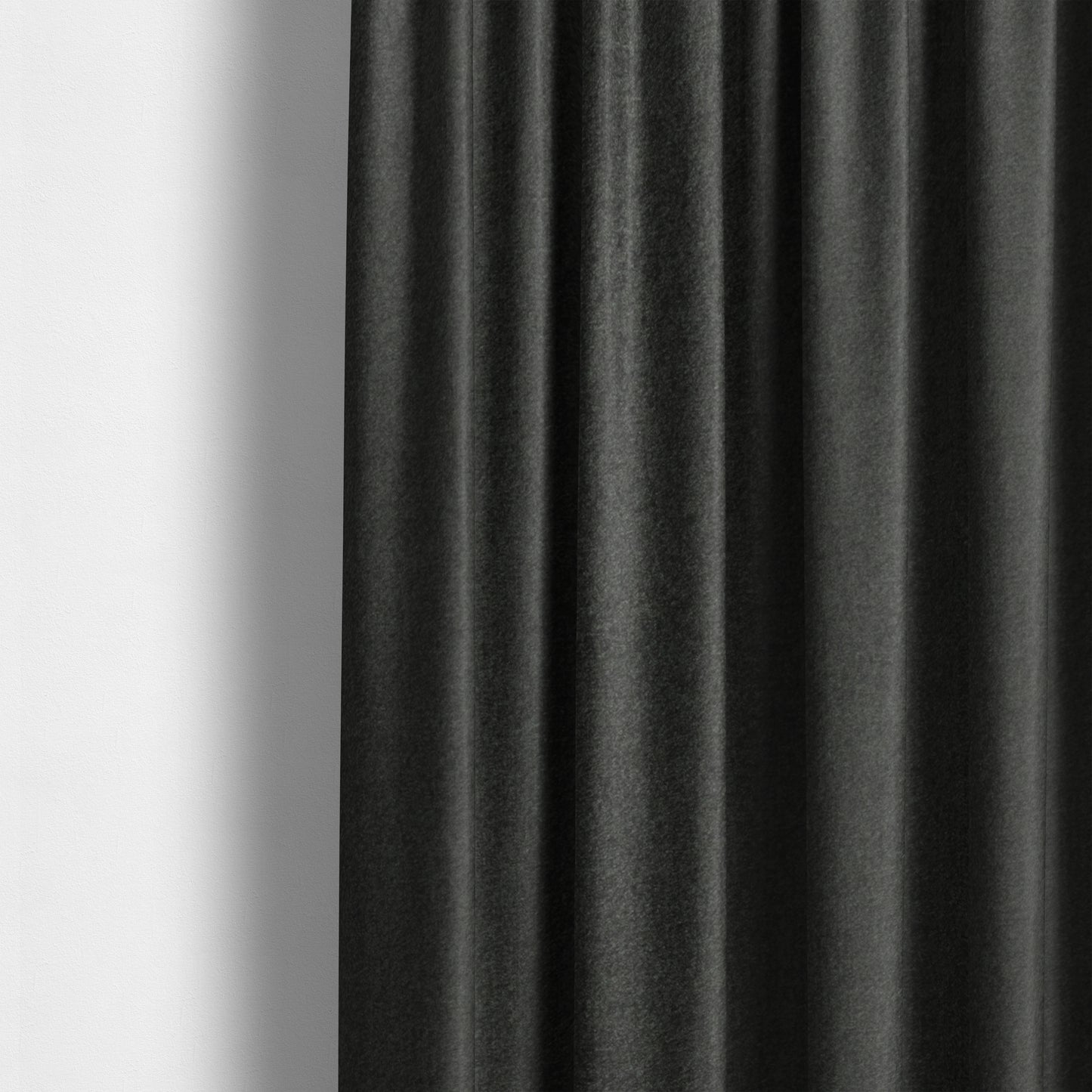 Wazah Plain Velvet Water Repellent Treated Material Iron Grey Colour Upholstery Fabric CTR-1706 - Made To Measure Curtains