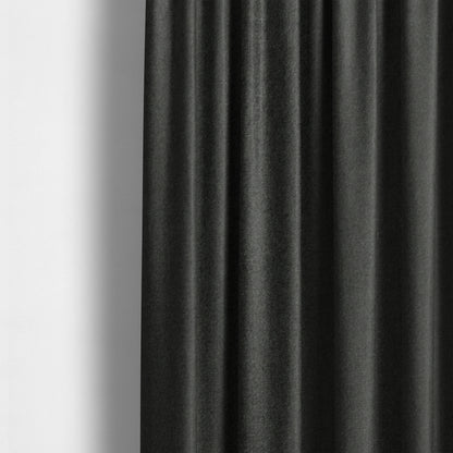 Wazah Plain Velvet Water Repellent Treated Material Iron Grey Colour Upholstery Fabric CTR-1706 - Made To Measure Curtains