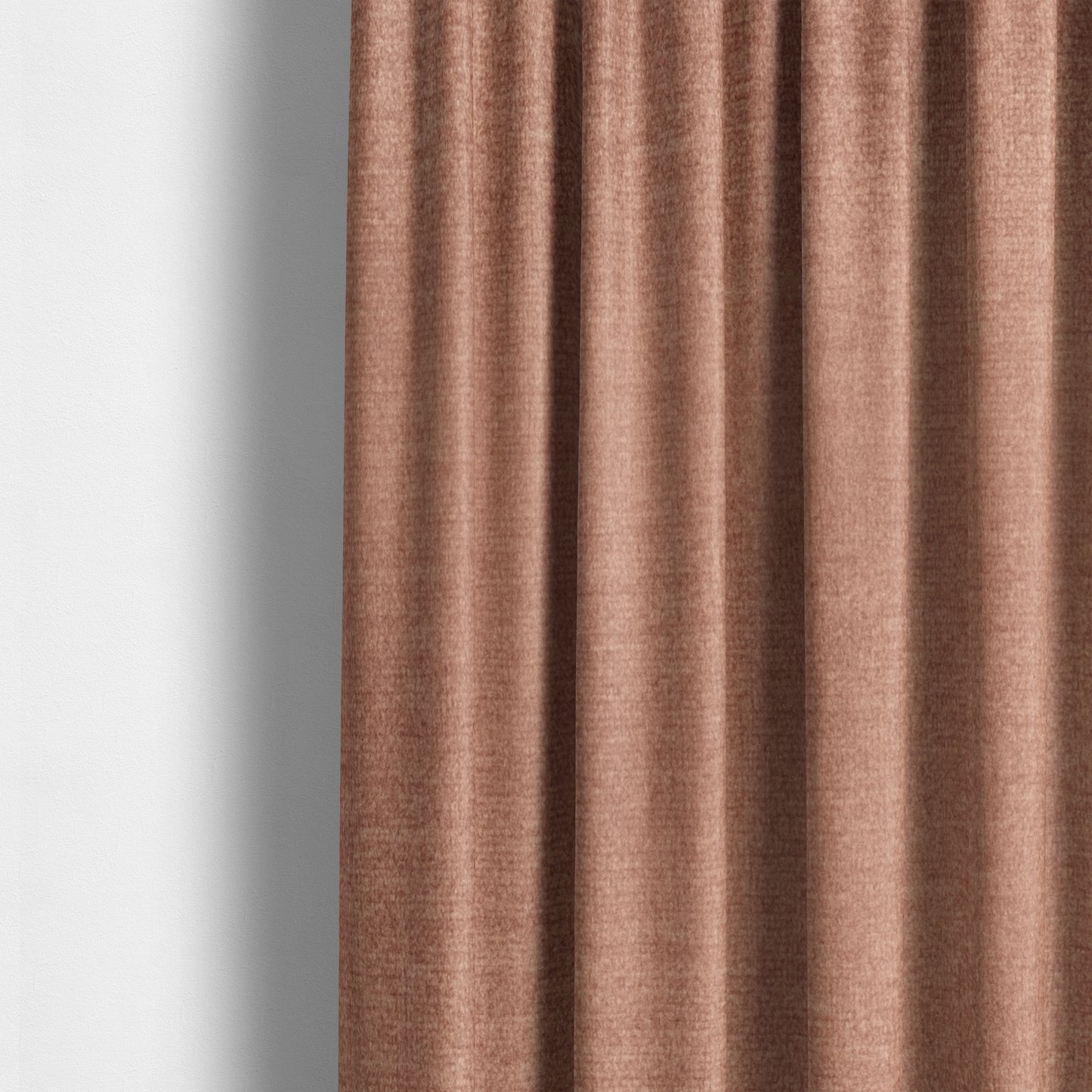 Wazah Plain Velvet Water Repellent Treated Material Coral Pink Colour Upholstery Fabric CTR-1710 - Made To Measure Curtains