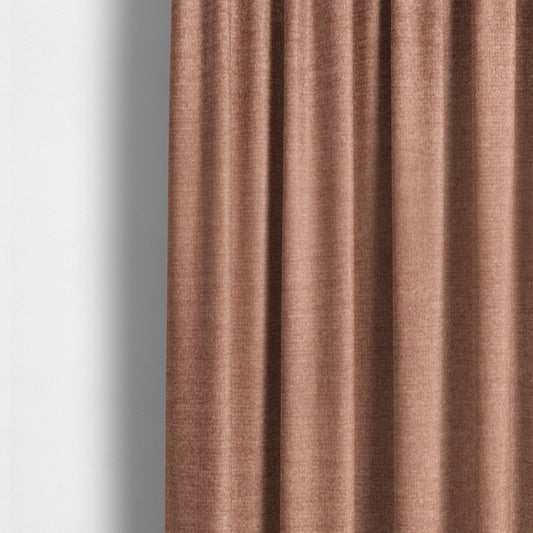 Wazah Plain Velvet Water Repellent Treated Material Coral Pink Colour Upholstery Fabric CTR-1710 - Made To Measure Curtains