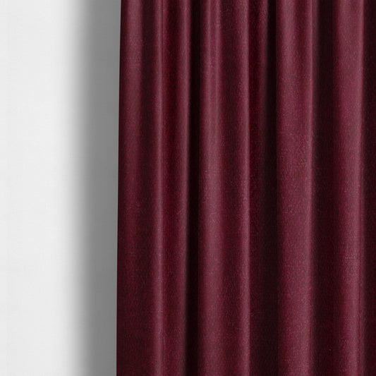 Petra Herringbone Velvet Water Repellent Red Upholstery Fabric CTR-1721 - Made To Measure Curtains