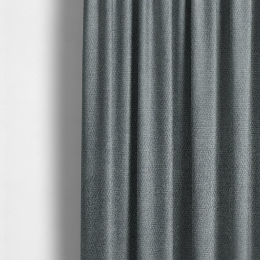 Petra Herringbone Velvet Water Repellent Silver Upholstery Fabric CTR-1727 - Made To Measure Curtains