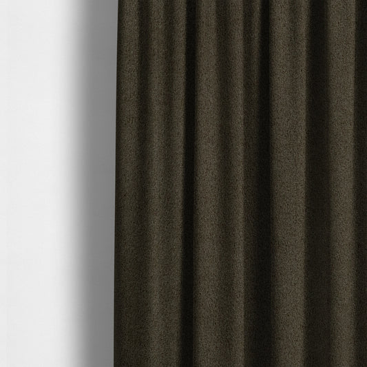 Peru Moleskin Plain Velvet Water Repellent Treated Material Brown Colour Upholstery Fabric CTR-1735 - Made To Measure Curtains