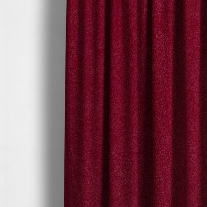 Peru Moleskin Plain Velvet Water Repellent Treated Material Ruby Red Colour Upholstery Fabric CTR-1739 - Made To Measure Curtains