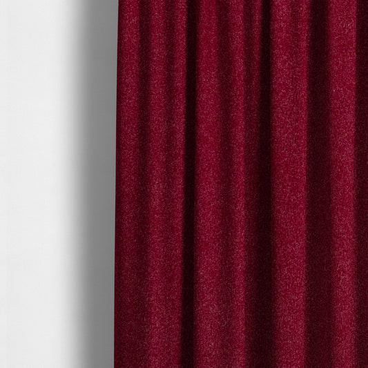 Peru Moleskin Plain Velvet Water Repellent Treated Material Ruby Red Colour Upholstery Fabric CTR-1739 - Made To Measure Curtains