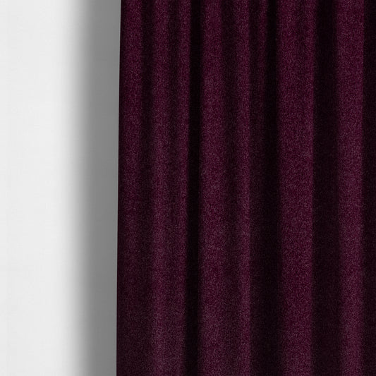 Peru Moleskin Plain Velvet Water Repellent Treated Material Wine Purple Colour Upholstery Fabric CTR-1741 - Made To Measure Curtains