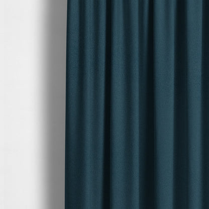 Peru Moleskin Plain Velvet Water Repellent Treated Material Denim Blue Colour Upholstery Fabric CTR-1748 - Made To Measure Curtains