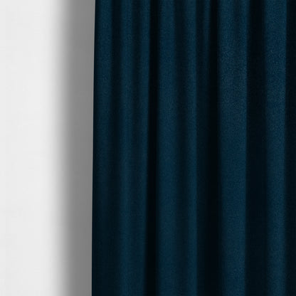 Peru Moleskin Plain Velvet Water Repellent Treated Material Navy Blue Colour Upholstery Fabric CTR-1749 - Made To Measure Curtains