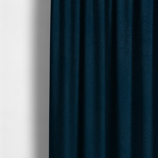 Peru Moleskin Plain Velvet Water Repellent Treated Material Navy Blue Colour Upholstery Fabric CTR-1749 - Made To Measure Curtains