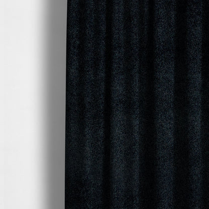 Peru Moleskin Plain Velvet Water Repellent Treated Material Black Colour Upholstery Fabric CTR-1753 - Made To Measure Curtains