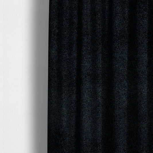 Peru Moleskin Plain Velvet Water Repellent Treated Material Black Colour Upholstery Fabric CTR-1753 - Made To Measure Curtains