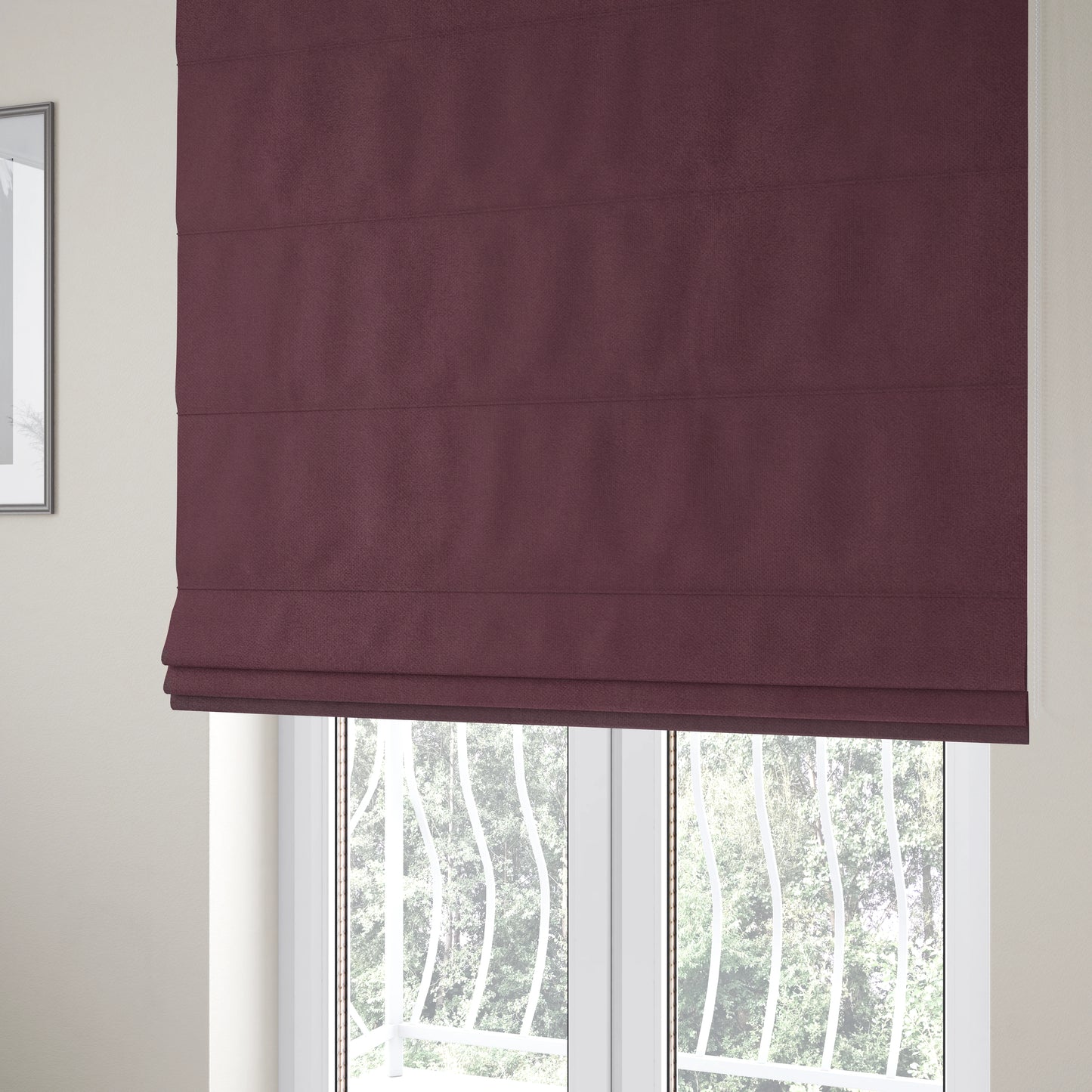 Trafalgar Velvet Clean Easy Purple Upholstery Fabric CTR-1756 - Roman Blinds