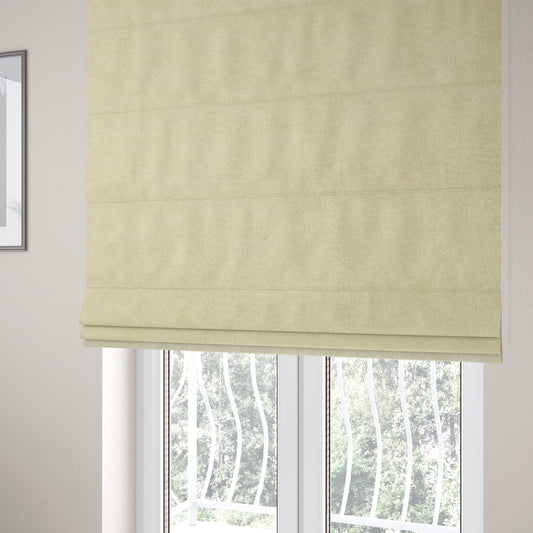 Trafalgar Velvet Clean Easy Beige Upholstery Fabric CTR-1757 - Roman Blinds