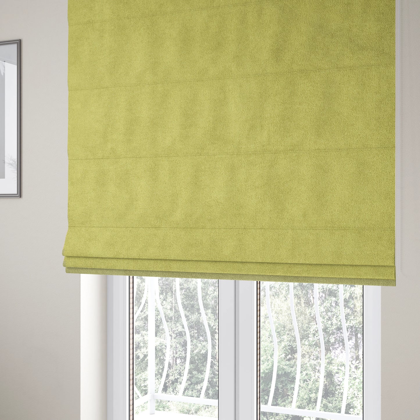 Trafalgar Velvet Clean Easy Green Upholstery Fabric CTR-1758 - Roman Blinds