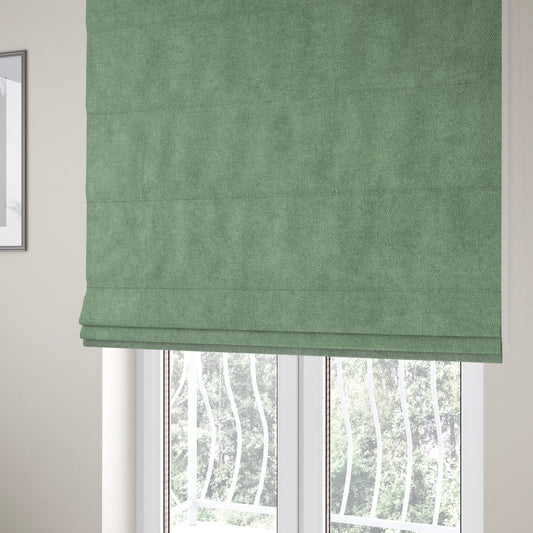 Trafalgar Velvet Clean Easy Green Upholstery Fabric CTR-1759 - Roman Blinds