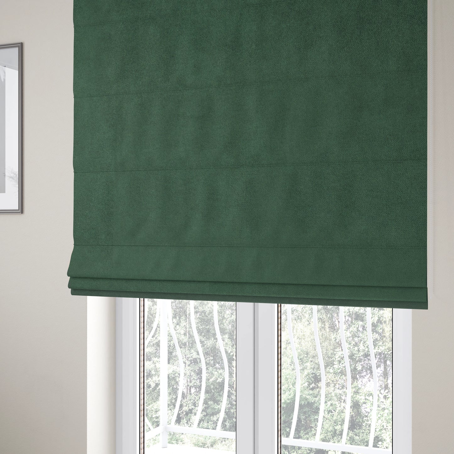 Trafalgar Velvet Clean Easy Green Upholstery Fabric CTR-1760 - Roman Blinds