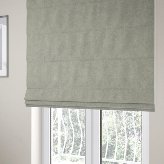 Trafalgar Velvet Clean Easy Grey Upholstery Fabric CTR-1771 - Roman Blinds