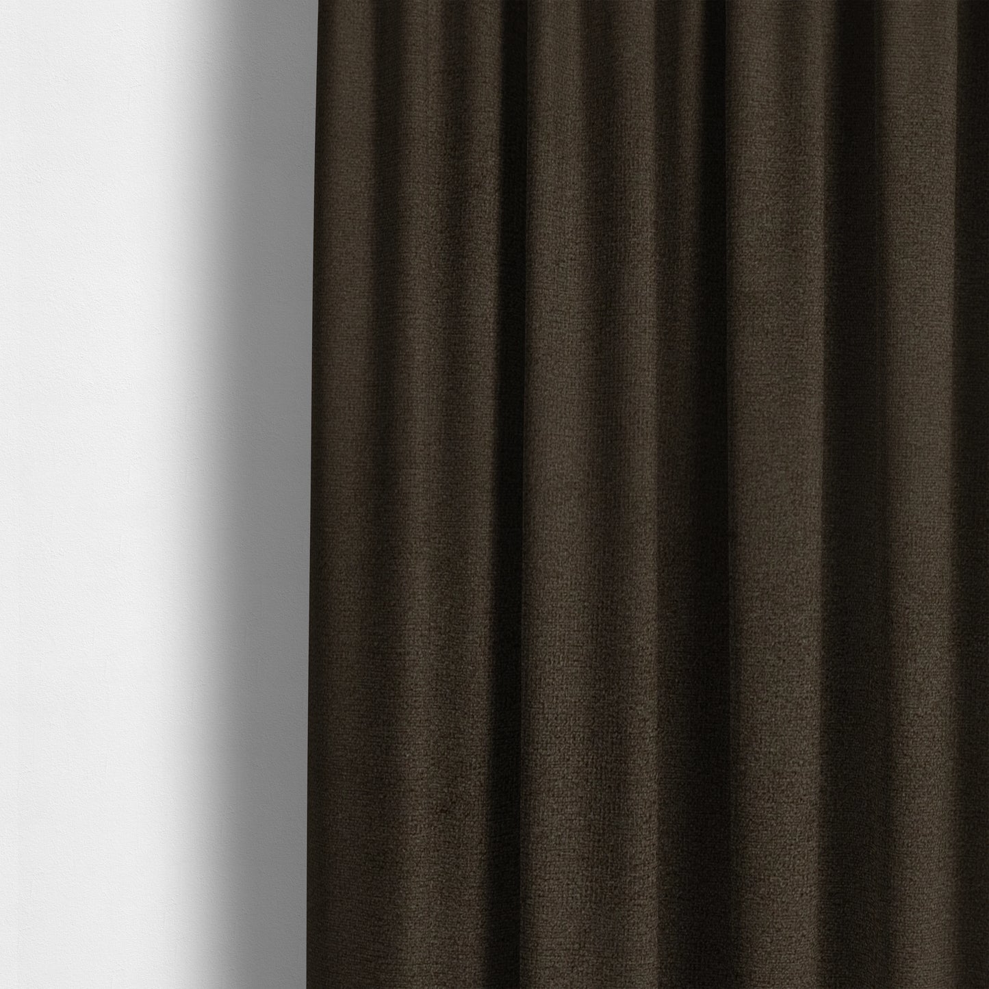 Norfolk Soft Velour Material Coffee Brown Colour Upholstery Fabric CTR-1777 - Made To Measure Curtains