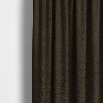 Norfolk Soft Velour Material Coffee Brown Colour Upholstery Fabric CTR-1777 - Made To Measure Curtains