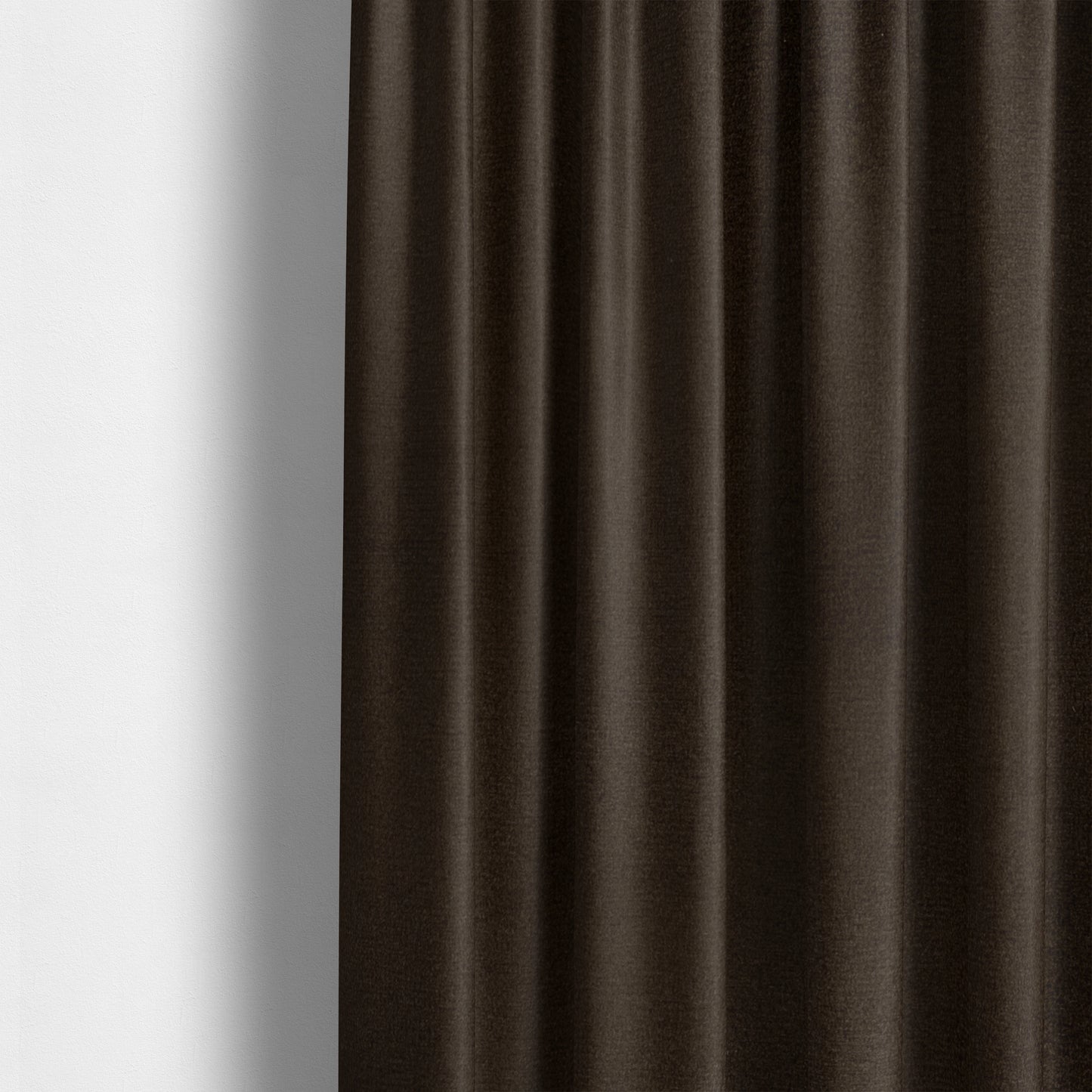 Norfolk Soft Velour Material Oak Brown Colour Upholstery Fabric CTR-1778 - Made To Measure Curtains