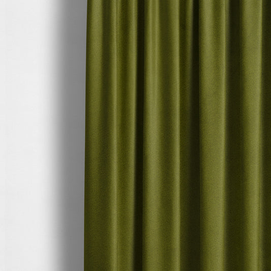 Norfolk Soft Velour Material Green Colour Upholstery Fabric CTR-1780 - Made To Measure Curtains