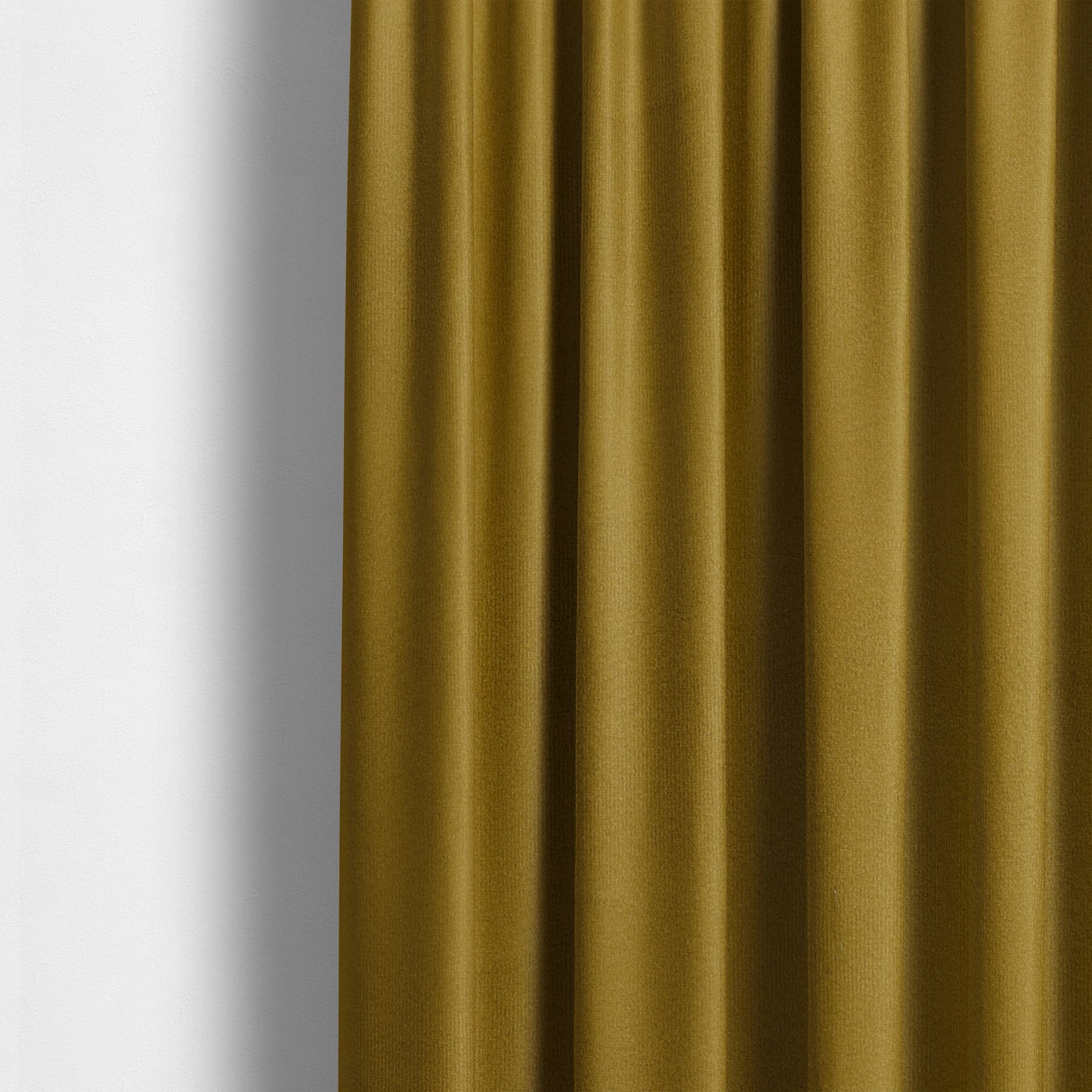 Norfolk Soft Velour Material Yellow Colour Upholstery Fabric CTR-1781 - Made To Measure Curtains