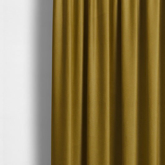 Norfolk Soft Velour Material Yellow Colour Upholstery Fabric CTR-1781 - Made To Measure Curtains