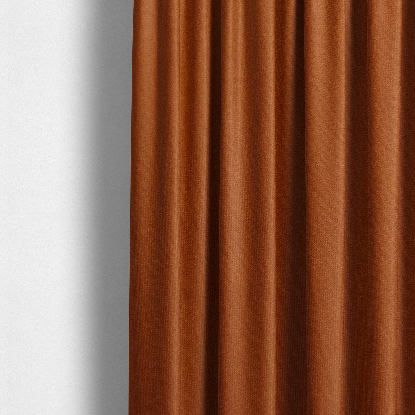 Norfolk Soft Velour Material Orange Colour Upholstery Fabric CTR-1782 - Made To Measure Curtains