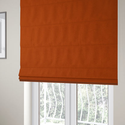 Norfolk Soft Velour Material Orange Colour Upholstery Fabric CTR-1782 - Roman Blinds