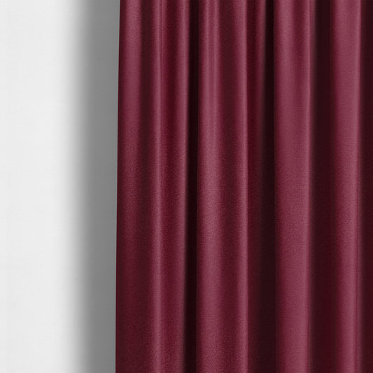 Norfolk Soft Velour Material Red Colour Upholstery Fabric CTR-1783 - Made To Measure Curtains