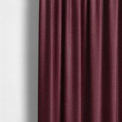 Norfolk Soft Velour Material Burgundy Colour Upholstery Fabric CTR-1784 - Made To Measure Curtains