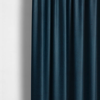 Norfolk Soft Velour Material Navy Blue Colour Upholstery Fabric CTR-1787 - Made To Measure Curtains