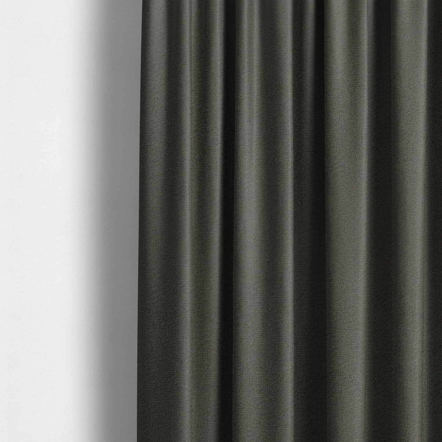 Norfolk Soft Velour Material Pebble Grey Colour Upholstery Fabric CTR-1789 - Made To Measure Curtains