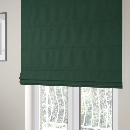 Norfolk Soft Velour Material Pine Green Colour Upholstery Fabric CTR-1790 - Roman Blinds