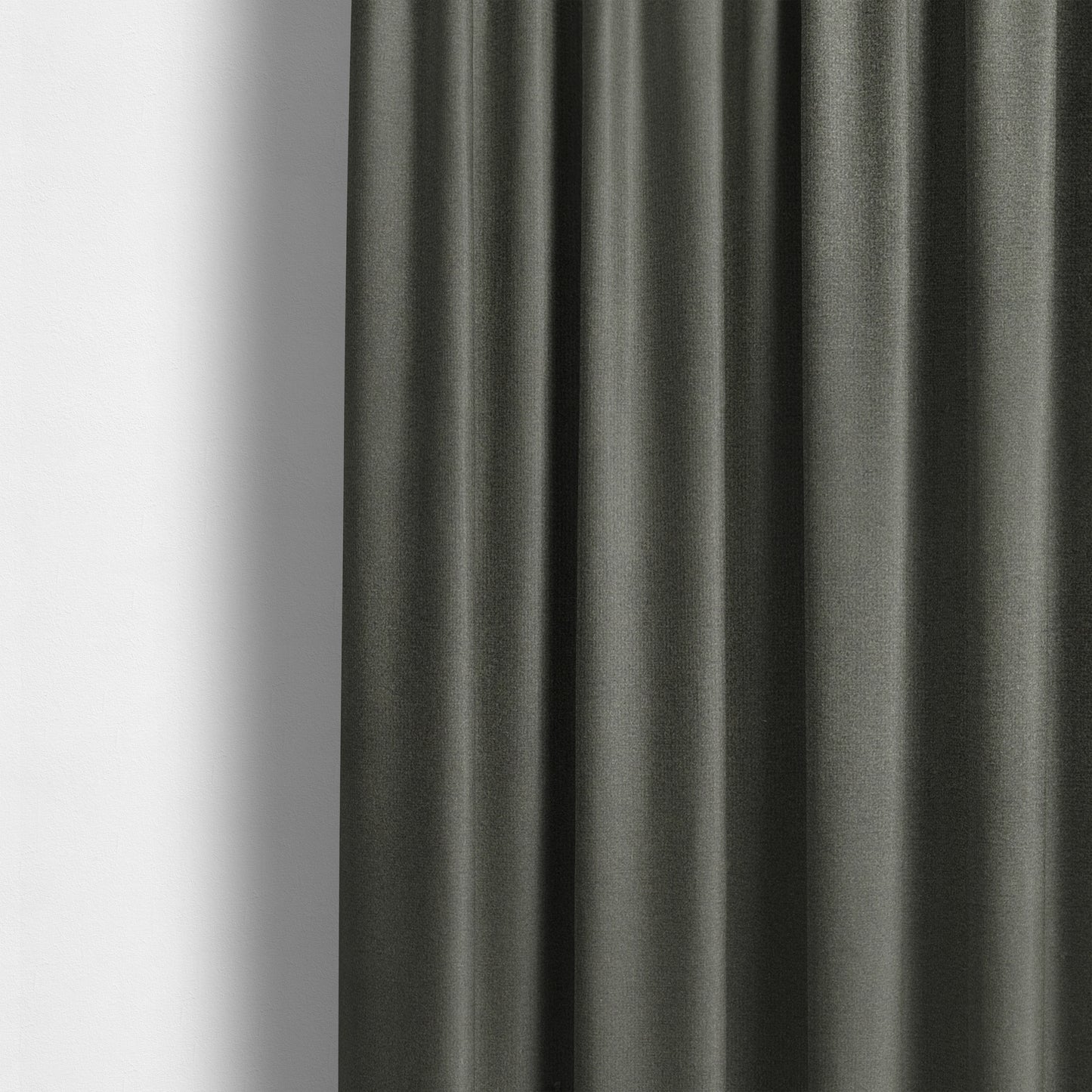 Norfolk Soft Velour Material Charcoal Grey Colour Upholstery Fabric CTR-1794 - Made To Measure Curtains