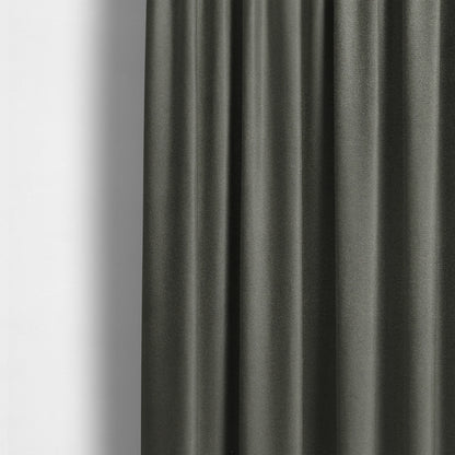 Norfolk Soft Velour Material Charcoal Grey Colour Upholstery Fabric CTR-1794 - Made To Measure Curtains