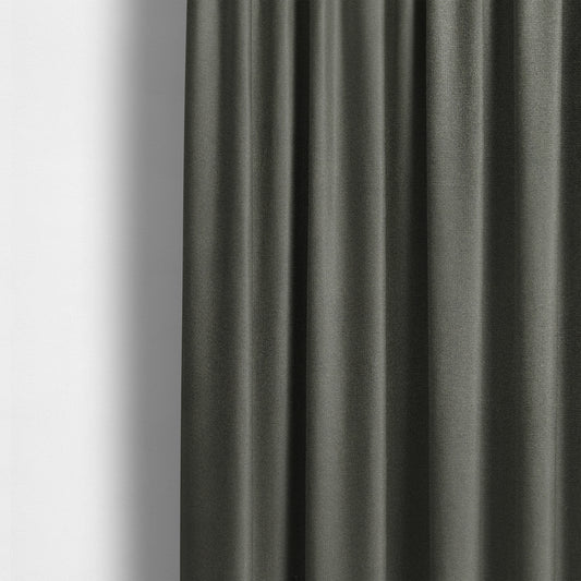 Norfolk Soft Velour Material Charcoal Grey Colour Upholstery Fabric CTR-1794 - Made To Measure Curtains