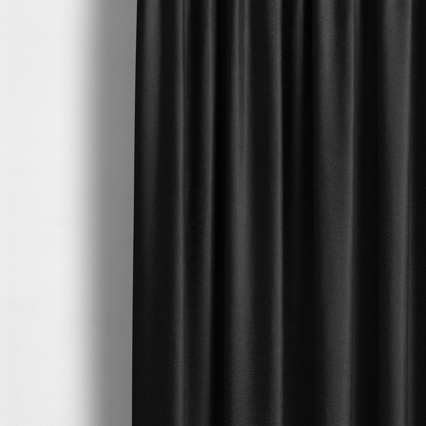 Norfolk Soft Velour Material Black Colour Upholstery Fabric CTR-1795 - Made To Measure Curtains