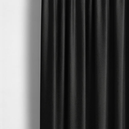 Norfolk Soft Velour Material Black Colour Upholstery Fabric CTR-1795 - Made To Measure Curtains